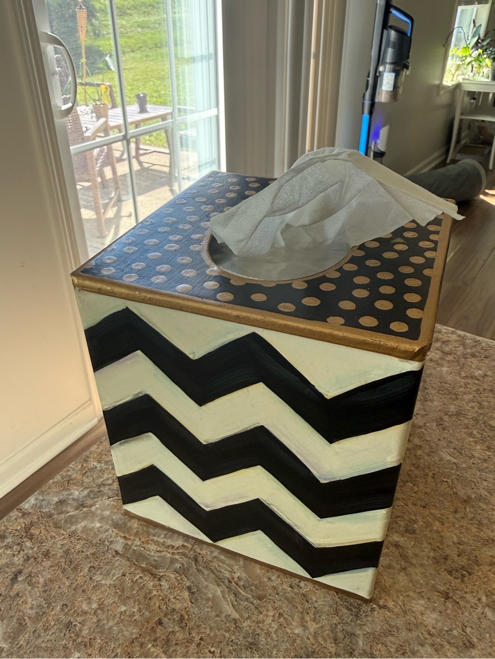 Mackenzie Childs tissue box cover